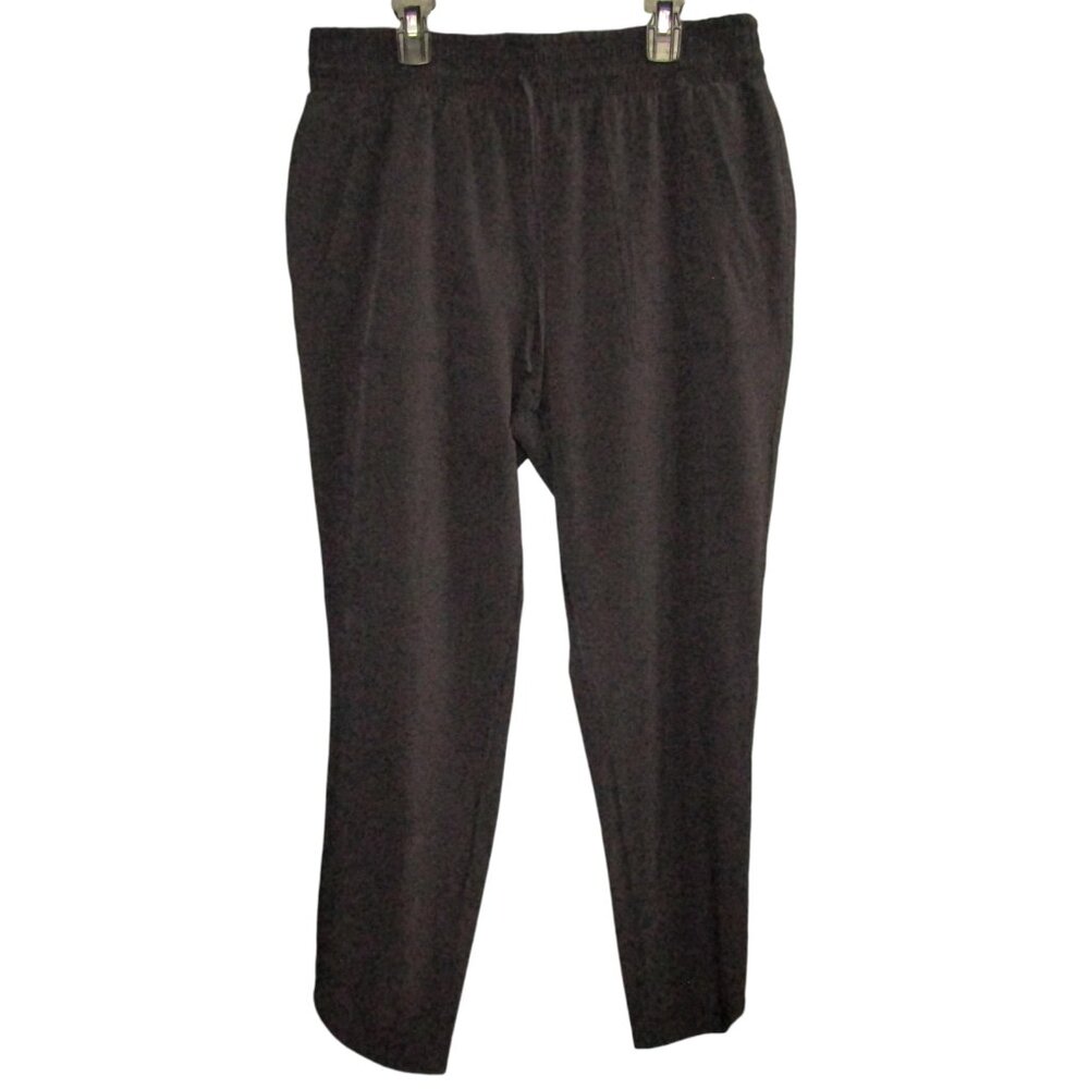 Prana Black Pants Women Size M Hiking Drawstring Pockets Lounge Athletic Outdoor